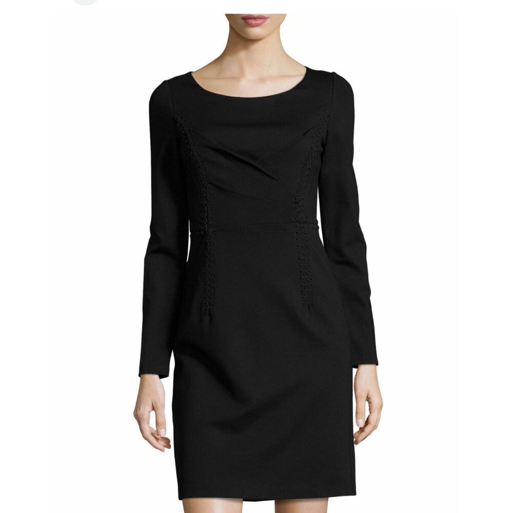 Kobi Halperin 'Presley' Jersey Sheath Dress, Size 4 - Black Career Old Money - Picture 3 of 15